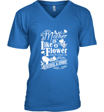 Load image into Gallery viewer, A mother is like a flower each one is beautiful and unique Men's V-Neck
