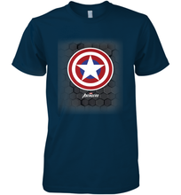 Load image into Gallery viewer, Marvel Gamerverse Captain America Symbol Hexagon Background Men's Premium T-Shirt
