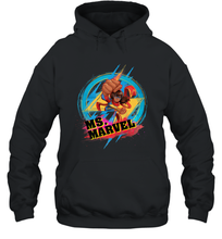 Load image into Gallery viewer, Marvel Rising Secret Warriors Ms. Marvel Portrait Logo Hooded Sweatshirt
