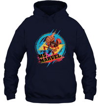 Load image into Gallery viewer, Marvel Rising Secret Warriors Ms. Marvel Portrait Logo Hooded Sweatshirt
