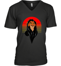 Load image into Gallery viewer, Disney Lion King Retro Scar Striped Portrait Men's V-Neck
