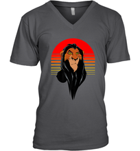 Load image into Gallery viewer, Disney Lion King Retro Scar Striped Portrait Men's V-Neck
