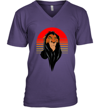 Load image into Gallery viewer, Disney Lion King Retro Scar Striped Portrait Men's V-Neck
