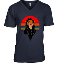 Load image into Gallery viewer, Disney Lion King Retro Scar Striped Portrait Men's V-Neck
