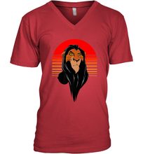 Load image into Gallery viewer, Disney Lion King Retro Scar Striped Portrait Men's V-Neck
