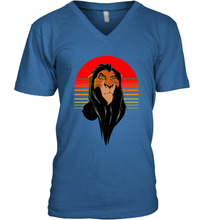 Load image into Gallery viewer, Disney Lion King Retro Scar Striped Portrait Men's V-Neck
