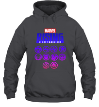 Load image into Gallery viewer, Marvel Rising Secret Warriors Hero Emblem Logo Hooded Sweatshirt
