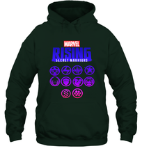 Load image into Gallery viewer, Marvel Rising Secret Warriors Hero Emblem Logo Hooded Sweatshirt
