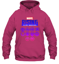 Load image into Gallery viewer, Marvel Rising Secret Warriors Hero Emblem Logo Hooded Sweatshirt
