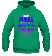 Load image into Gallery viewer, Marvel Rising Secret Warriors Hero Emblem Logo Hooded Sweatshirt
