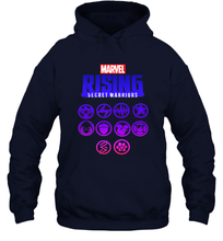 Load image into Gallery viewer, Marvel Rising Secret Warriors Hero Emblem Logo Hooded Sweatshirt
