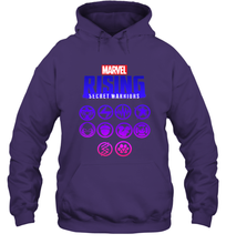 Load image into Gallery viewer, Marvel Rising Secret Warriors Hero Emblem Logo Hooded Sweatshirt
