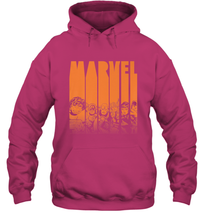 Load image into Gallery viewer, Marvel Avengers Halloween Logo Character Stencil Hooded Sweatshirt
