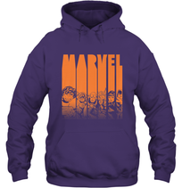 Load image into Gallery viewer, Marvel Avengers Halloween Logo Character Stencil Hooded Sweatshirt

