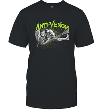 Load image into Gallery viewer, Marvel Anti Venom Green Splatter Web Swing Action Shot Men's T-Shirt
