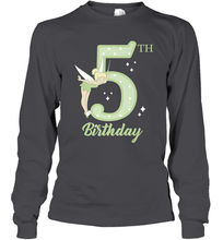Load image into Gallery viewer, Disney Peter Pan 5th Birthday Tinkerbell Portrait Long Sleeve T-Shirt
