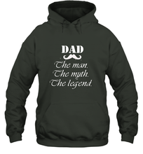 Load image into Gallery viewer, Dad the man the myth the legend Happy Father's day Hooded Sweatshirt
