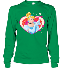 Load image into Gallery viewer, Disney Cinderella Valentine's Sparkle Hearts Long Sleeve T-Shirt
