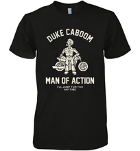 Load image into Gallery viewer, Disney Pixar Toy Story Duke Caboom Man Of Action Men's Premium T-Shirt
