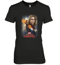 Load image into Gallery viewer, Marvel Captain Marvel Powers Portrait Women's Premium T-Shirt
