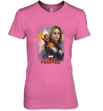 Load image into Gallery viewer, Marvel Captain Marvel Powers Portrait Women's Premium T-Shirt
