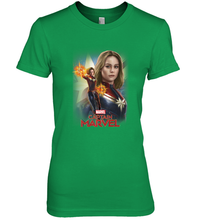 Load image into Gallery viewer, Marvel Captain Marvel Powers Portrait Women's Premium T-Shirt

