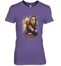 Load image into Gallery viewer, Marvel Captain Marvel Powers Portrait Women's Premium T-Shirt
