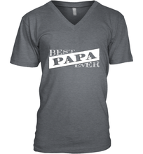 Load image into Gallery viewer, Best Papa Ever  Father's Day Men's V-Neck
