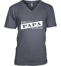 Load image into Gallery viewer, Best Papa Ever  Father's Day Men's V-Neck
