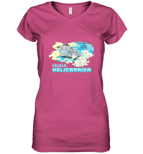 Load image into Gallery viewer, Marvel S.H.I.E.L.D. Helicarrier Protecting The Skies Women's V-Neck T-Shirt
