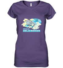 Load image into Gallery viewer, Marvel S.H.I.E.L.D. Helicarrier Protecting The Skies Women's V-Neck T-Shirt
