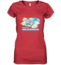 Load image into Gallery viewer, Marvel S.H.I.E.L.D. Helicarrier Protecting The Skies Women's V-Neck T-Shirt
