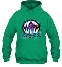 Load image into Gallery viewer, Marvel Rising Secret Warriors Quake Action Pose Logo Hooded Sweatshirt
