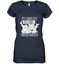 Load image into Gallery viewer, Disney Snow White Grumpy Cause You're Dopey Women's V-Neck T-Shirt
