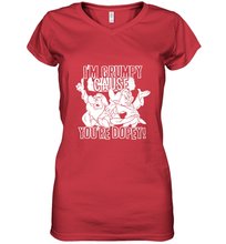 Load image into Gallery viewer, Disney Snow White Grumpy Cause You're Dopey Women's V-Neck T-Shirt
