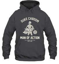 Load image into Gallery viewer, Disney Pixar Toy Story Duke Caboom Man Of Action Hooded Sweatshirt
