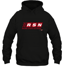 Load image into Gallery viewer, Disney Pixar Cars Racing Sports Network Logo Hooded Sweatshirt
