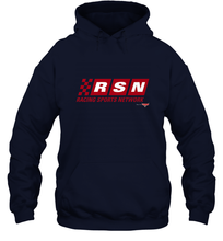 Load image into Gallery viewer, Disney Pixar Cars Racing Sports Network Logo Hooded Sweatshirt
