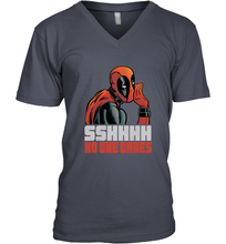 Load image into Gallery viewer, Marvel Deadpool SHHH No One Cares Whisper Men's V-Neck
