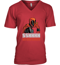 Load image into Gallery viewer, Marvel Deadpool SHHH No One Cares Whisper Men's V-Neck
