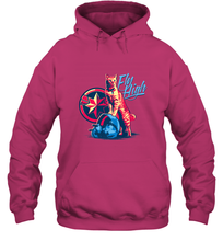 Load image into Gallery viewer, Marvel Captain Marvel Fly High Goose Cat Hooded Sweatshirt
