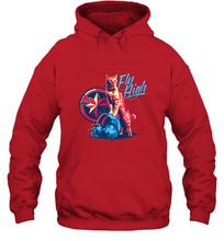 Load image into Gallery viewer, Marvel Captain Marvel Fly High Goose Cat Hooded Sweatshirt
