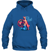 Load image into Gallery viewer, Marvel Captain Marvel Fly High Goose Cat Hooded Sweatshirt
