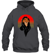 Load image into Gallery viewer, Disney Lion King Retro Scar Striped Portrait Hooded Sweatshirt
