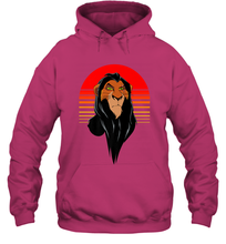 Load image into Gallery viewer, Disney Lion King Retro Scar Striped Portrait Hooded Sweatshirt
