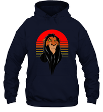 Load image into Gallery viewer, Disney Lion King Retro Scar Striped Portrait Hooded Sweatshirt
