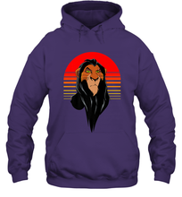 Load image into Gallery viewer, Disney Lion King Retro Scar Striped Portrait Hooded Sweatshirt
