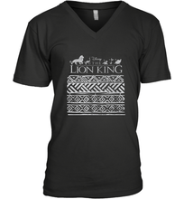 Load image into Gallery viewer, Disney Lion King Geometric Title Logo Men's V-Neck
