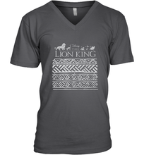 Load image into Gallery viewer, Disney Lion King Geometric Title Logo Men's V-Neck
