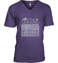 Load image into Gallery viewer, Disney Lion King Geometric Title Logo Men's V-Neck
